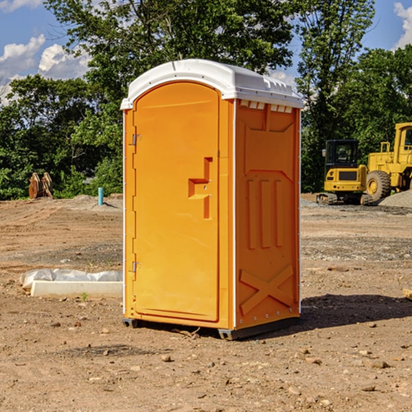 can i customize the exterior of the porta potties with my event logo or branding in Gould City